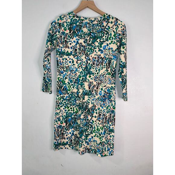 Lilly Pulitzer Corine Sea Oat Printed Long Sleeve Mini Dress xxs - Picture 2 of 6